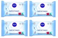 NIVEA DETSKÉ VLHČUJÚCE UBROÚŠKY PRE BOJČATÁ MÄKKÉ A KRÉMOVÉ 4 x 63 KS