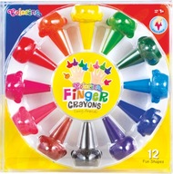 Prstové pastelky 12 farieb pre deti