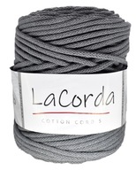 La Corda Cotton String 5 mm farba 140 tmavošedá La Corda Cotton String 5 mm farba 140 tmavošedá