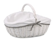 BIELY Prútený KOŠÍK NA SVADOBNÉ SVADOBNÉ 48x34x21/32 cm BIELY Prútený KOŠÍK NA SVADOBNÉ SVADOBNÉ 48x34x21/32 cm