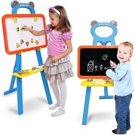 OBOJSTRANNÁ MAGNETICKÁ TABUĽA + KRIEDA 3v1 NA HORÍCI PRE DETI OBOJSTRANNÁ MAGNETICKÁ TABUĽA + KRIEDA 3v1 NA HORÍCI PRE DETI