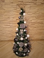 KUŽEL, vianočný stromček, ZDOBENÝ ozdobami, 40 cm, OBLEČENÝ