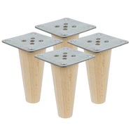 4x drevená noha 10 cm bukový kužeľ montážne dosky 4x drevená noha 10 cm bukový kužeľ montážne dosky