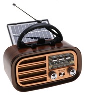 Retro rádio PRENOSNÝ SOLAR Bluetooth reproduktor Solar USB MP3 TF 4057