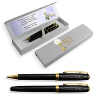 COMMUNION Set Roller guľôčkové pero čierne VENOVANIE K1
