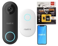 POE video zvonček Reolink 5MP 2k + LED detekcia pohybu + 64GB KARTA POE video zvonček Reolink 5MP 2k + LED detekcia pohybu + 64GB KARTA