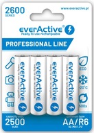4 x R6 / AA everActive r2u 2600 mAh batérie 4 x R6 / AA everActive r2u 2600 mAh batérie