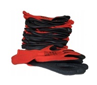 Červené pracovné rukavice S-LATEX, balenie 12 párov, 11