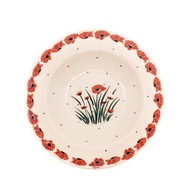 Hlboký keramický tanier s kvetmi 23 BOLESŁAWIEC