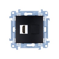 Simon 10 Single HDMI zásuvka, čierna Simon 10 Single HDMI zásuvka, čierna