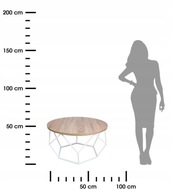 Konferenčný stolík Diamond 70 cm, svetlo biely GLAM
