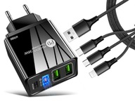 Veľmi rýchla telefónna nabíjačka + kábel 3v1 Veľmi rýchla telefónna nabíjačka + kábel 3v1