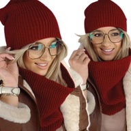 teplý dámsky SET ČIAPKA + SUKŇA šál, PLAINING WINTER Polish - FARBY