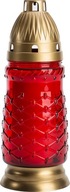 Sklenená červená sviečka s 9 cm vložkou na 3-dňové horenie