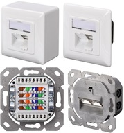 DIGITUS Sieťová zásuvka RJ45 STP CAT.6 pre povrchovú montáž DIGITUS Sieťová zásuvka RJ45 STP CAT.6 pre povrchovú montáž