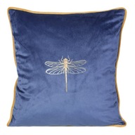Zamatová obliečka na vankúš DRAGONFLY s paspulou 45X45, námornícka modrá Zamatová obliečka na vankúš DRAGONFLY s paspulou 45X45, námornícka modrá