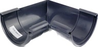 PVC roh, vnútorný uhol 90° pre odkvap 130mm GALECO PVC grafit RAL 7021 PVC roh, vnútorný uhol 90° pre odkvap 130mm GALECO PVC grafit RAL 7021