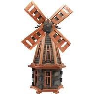 Drevený záhradný veterný mlyn 100cm antracit - tik PL