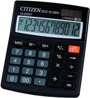 Kancelársky kalkulátor Citizen SDC-812 s 12 číslicami čiernej farby