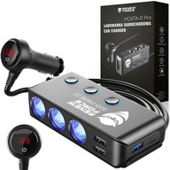 VÝKONNÝ rozdeľovač do zásuvky zapaľovača cigariet 12-24V 3xUSB + 1xUSB-C QC 3.0 120W VÝKONNÝ rozdeľovač do zásuvky zapaľovača cigariet 12-24V 3xUSB + 1xUSB-C QC 3.0 120W