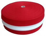 MATERIÁL výstražná páska, biela a červená, 100 m