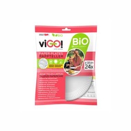 Vigo bio papierové taniere 18cm biele 24ks