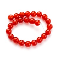 Korálky prírodný červený achát/karneol, trieda A, 8mm, 23ks/17cm/nič Korálky prírodný červený achát/karneol, trieda A, 8mm, 23ks/17cm/nič
