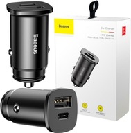 NABÍJAČKA DO AUTOBA Baseus Square CCALL-AS01 30W 5A 1x USB-A 1x USB-C QC NABÍJAČKA DO AUTOBA Baseus Square CCALL-AS01 30W 5A 1x USB-A 1x USB-C QC