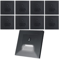 8x LED SCHODISKOVÉ SVIETIDLÁ SNÍMAČ POHYBU SÚMRAK