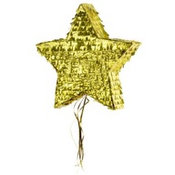 PINATA zlaté metalizované STAR detské NARODENINY