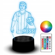 Soška LED Night Light RGB 3D gravírovanie Futbalista Leo Messi PSG Futbal