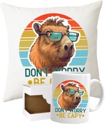 Vankúš + Hrnček ako darček Capybara Nebojte sa Vankúš + Hrnček ako darček Capybara Nebojte sa