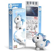 EUGY MODRÝ JEDNOROŽEC. EKO 3D PUZZLE EUGY MODRÝ JEDNOROŽEC. EKO 3D PUZZLE