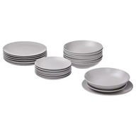 IKEA FARGKLAR Jedálenský set 18ks, svetlošedá matná IKEA FARGKLAR Jedálenský set 18ks, svetlošedá matná
