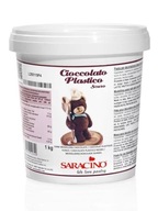 tmavá plastová čokoláda 1 kg Saracino
