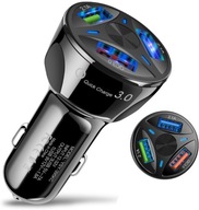 RÝCHLA NABÍJAČKA DO AUTO 3XUSB 3.0 QC LED 3A RÝCHLA NABÍJAČKA DO AUTO 3XUSB 3.0 QC LED 3A