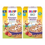 HIPP Chrumkavé müsli s banánmi a jahodami 2x20 HIPP Chrumkavé müsli s banánmi a jahodami 2x20
