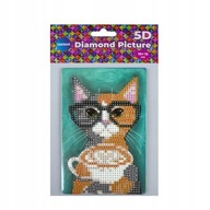 Obraz MOSAIC Diamantová doska na krájanie s diamantmi s podstavcom - Mačka 10x15Cm Obraz MOSAIC Diamantová doska na krájanie s diamantmi s podstavcom - Mačka 10x15Cm