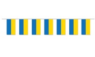 Retiazka na vlajku, 6 m. Vlajka Ukrajiny, 15 kusov Ukrajiny