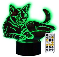 CAT 3D LED NOČNÁ LAMPA DARČEK + DIAĽK CAT 3D LED NOČNÁ LAMPA DARČEK + DIAĽK