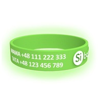 FLUO náramok s BIELEM GRAVÍNOM pre DIEŤA s TELEFÓNNYM ČÍSLOM RODIČA Siband FLUO náramok s BIELEM GRAVÍNOM pre DIEŤA s TELEFÓNNYM ČÍSLOM RODIČA Siband