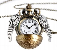 Halloweenske hodinky HARRY POTTER Golden Snitch náhrdelník s hodinami
