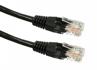 Cat 6 RJ45 UTP medený prepojovací kábel, 5 m, čierny Cat 6 RJ45 UTP medený prepojovací kábel, 5 m, čierny