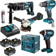 MAKITA SET 4 ELEKTRICKÝCH NÁRADÍ 3x5,0ah DHR241 DGA