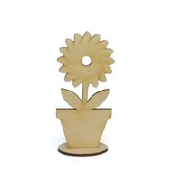drevený 3D kvet so stojanom na zdobenie