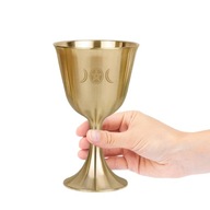 3,1 vysoký pentagramový masívny mosadzný kalich 3,1 vysoký pentagramový masívny mosadzný kalich