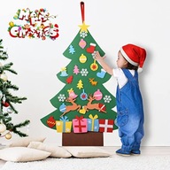 Adventný kalendár, veľký plstený vianočný stromček + ozdoby pre deti ako darček Adventný kalendár, veľký plstený vianočný stromček + ozdoby pre deti ako darček
