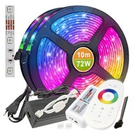 SET LED pás RGB multi 10m + diaľkové ovládanie a napájanie SET LED pás RGB multi 10m + diaľkové ovládanie a napájanie
