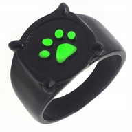 Symbol prsteňa čierna CAT zelená PAW Symbol prsteňa čierna CAT zelená PAW