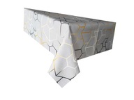 TABLECLOT / Grey / Gold / Stainproof Glamour 100x100
